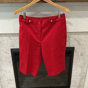 EP pro women’s red golf shorts